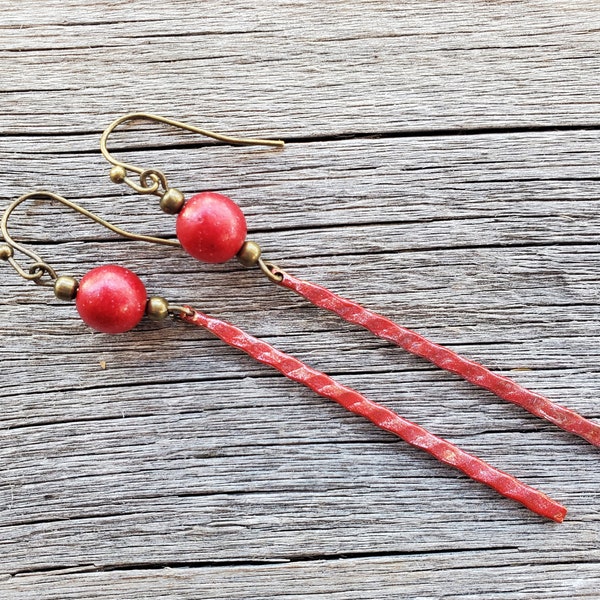 Polished Tapered Matchstick Earrings