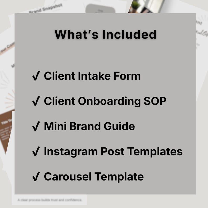 Client Experience Starter Kit Bundle - Etsy