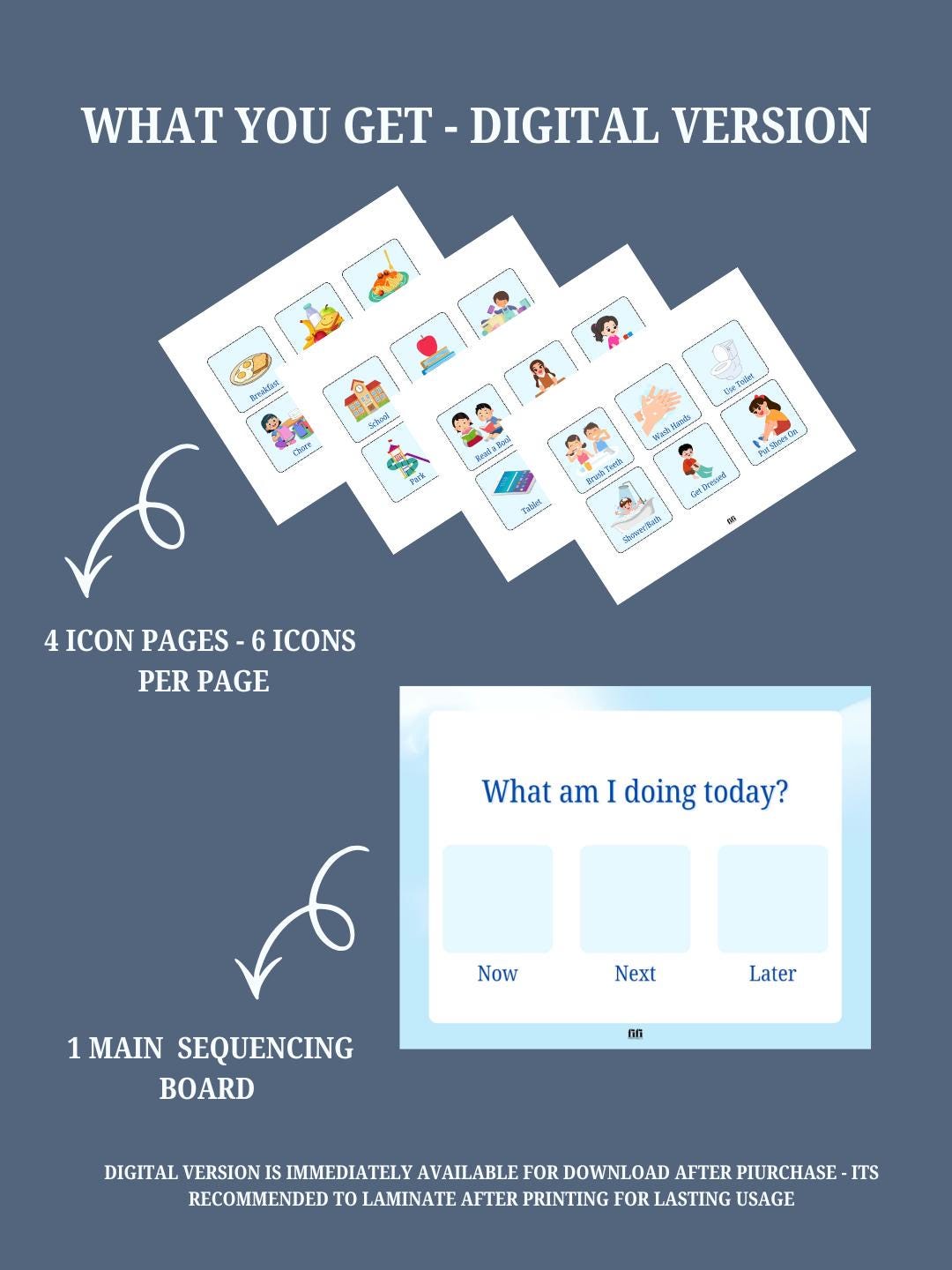 PDF - SEQUENCING BOARD - Now, Next, Later Visual Schedule Board for ...