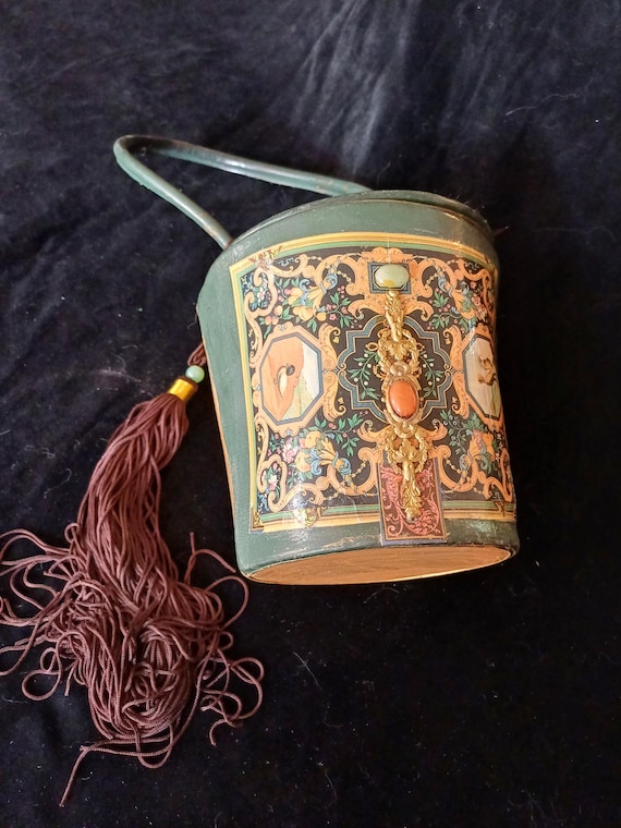 Unique bag sac vintage 1960 " Renaissance " artistic bag embellished bag evening bag medieval bag upcycled bag gift for her