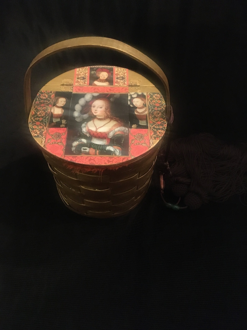 Sac à main vintage 1950 Lucas Cranach pièce unique insolite steampunk mariage sac de soirée upcycling cadeau pour elle image 1