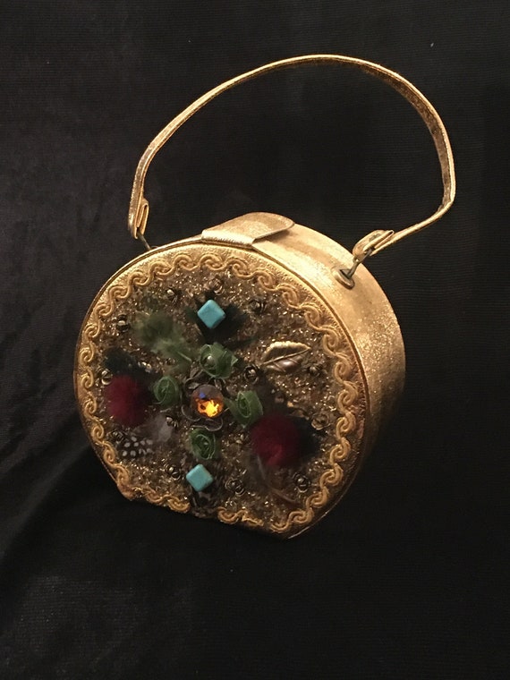 Vintage handbag 1960  "Golden Dream" unique piece 