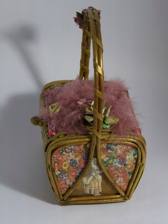 vintage french handbag 1960 's "PIQUE-NIQUE À TRI… - image 1