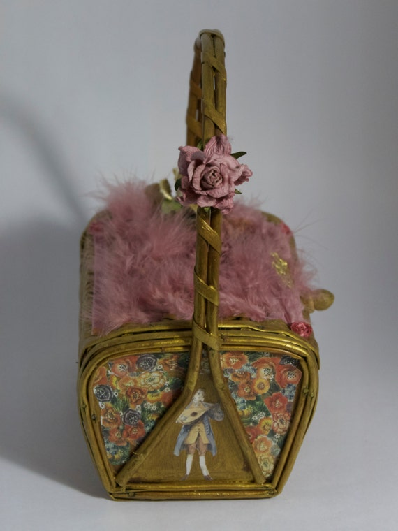 vintage french handbag 1960 's "PIQUE-NIQUE À TRI… - image 5