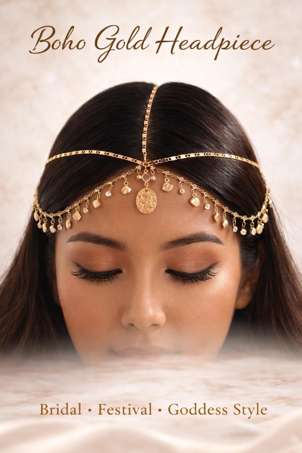 Gold Coin Headpiece - Etsy Canada display picture 1