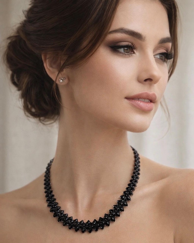 Gold Tennis Necklace for Women, Cubic Zirconia Diamond Look Necklace, Bridal Wedding Jewelry, Elegant Anniversary Gift