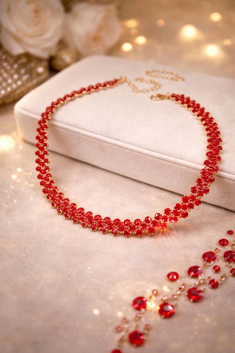 Gold Tennis Necklace for Women, Cubic Zirconia Diamond Look Necklace, Bridal Wedding Jewelry, Elegant Anniversary Gift