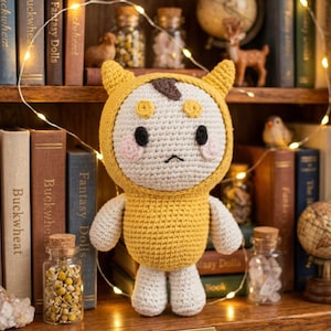 Patrón de amigurumi de criatura del bosque a crochet, muñeco inspirado en la naturaleza (descarga en PDF)