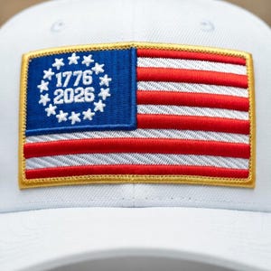Motif de broderie drapeau américain | Écusson de casquette patriotique des États-Unis (téléchargement numérique)