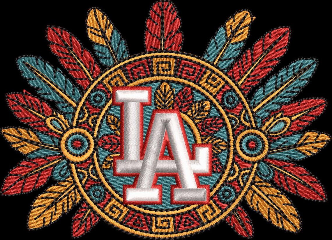 LA Aztec Feather Embroidery Design, Western Boho Tribal Machine File - Etsy
