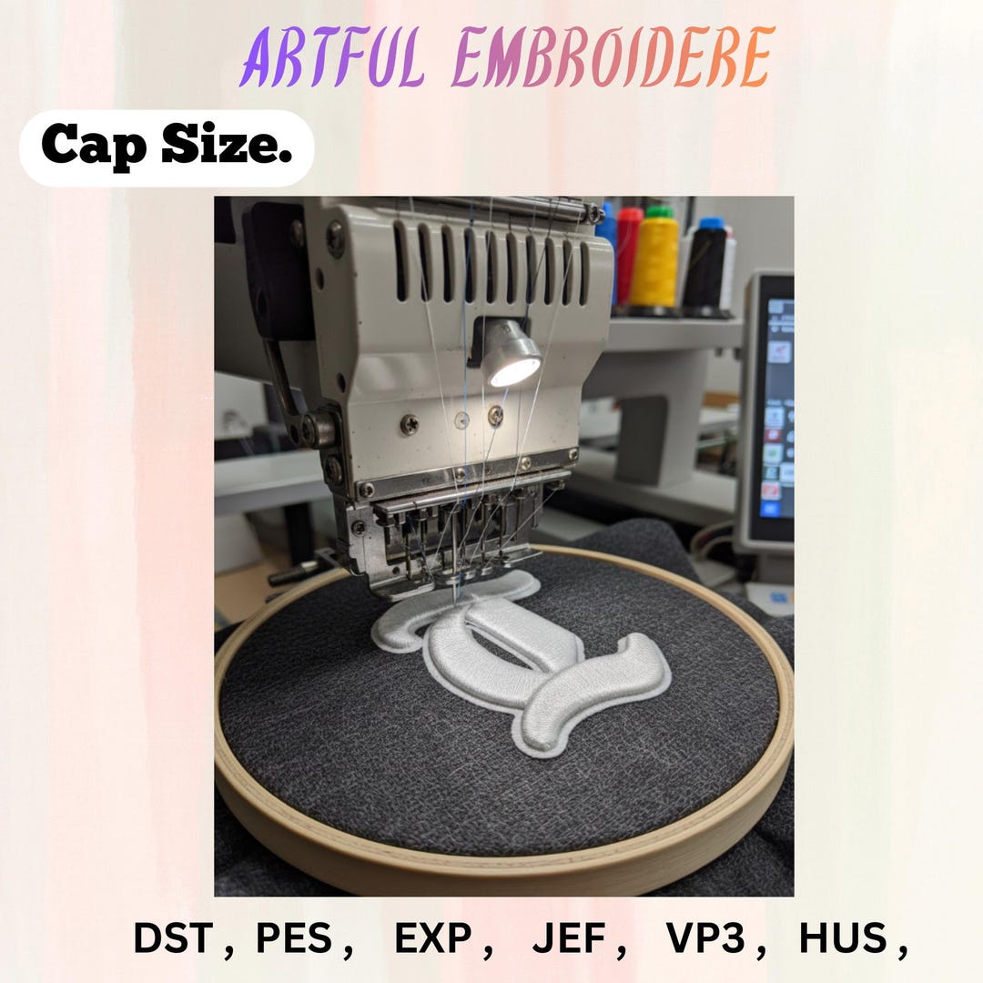 3D Puff Embroidery Design for Caps Instant Download - Etsy