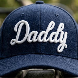 Daddy Script Embroidery Design: 3D Puff Foam Hat