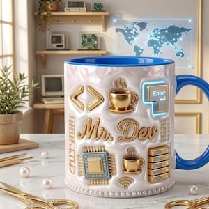 Personalized Code Warrior Mug, Custom Name Developer Gift, Programmer Coffee Cup, Coding Geek Tech Lover, Software Engineer Present