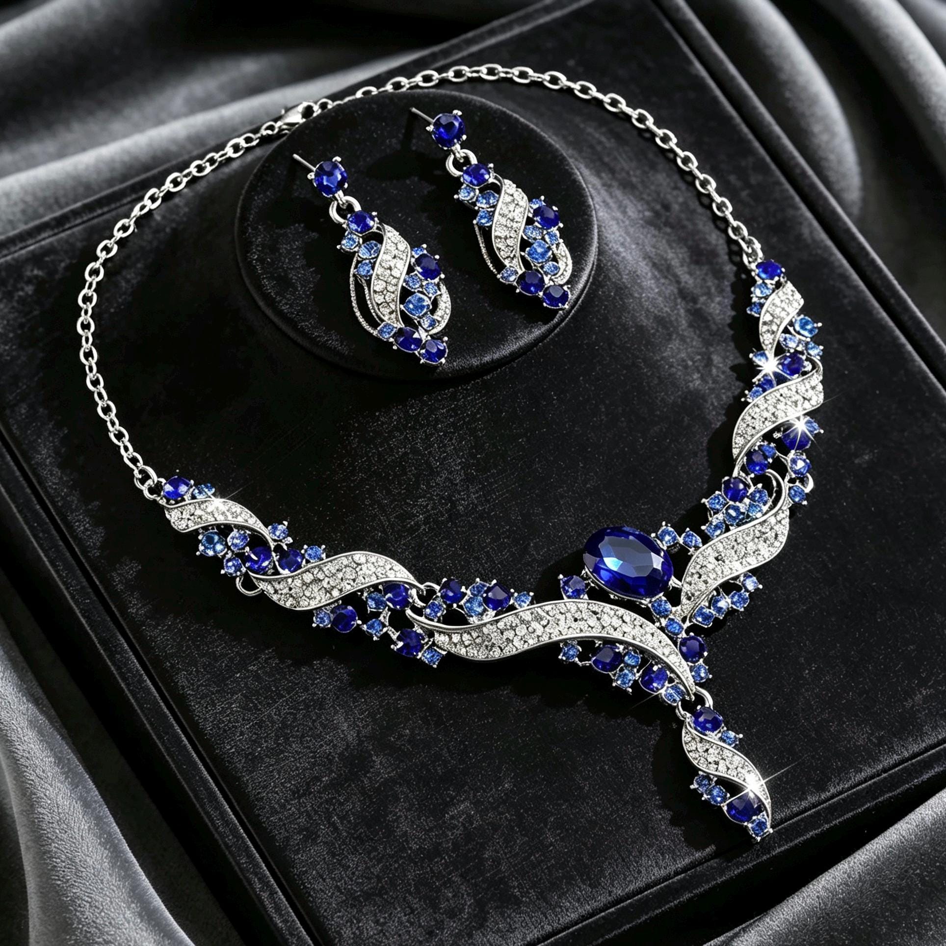 Prom Jewelry Royal Blue - Etsy