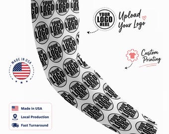 Custom Logo Arm Sleeves, Personalized Sports Compression Sleeves, Made in USA, Team Sleeve, Running Cycling Gym Sleeve