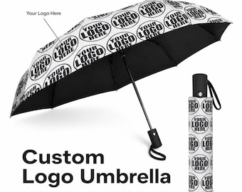 Custom Logo Umbrella, Personalized Business Umbrella, Promotional Company Gift, Auto Open Folding Umbrella with Printed Logo