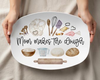 Piatto personalizzato per la festa della mamma, 25x35 cm, regalo personalizzato con nome per la pasticceria, piatto da pane Grandmacore per mamma, nonna, mamma