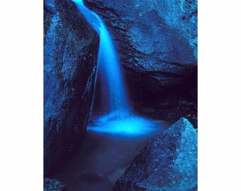 Blue waterfall in Green Mountain Falls, Colorado 127