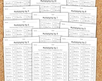 Multiplication Fact Fluency Worksheets | 1–12 Times Tables | Printable Math Practice