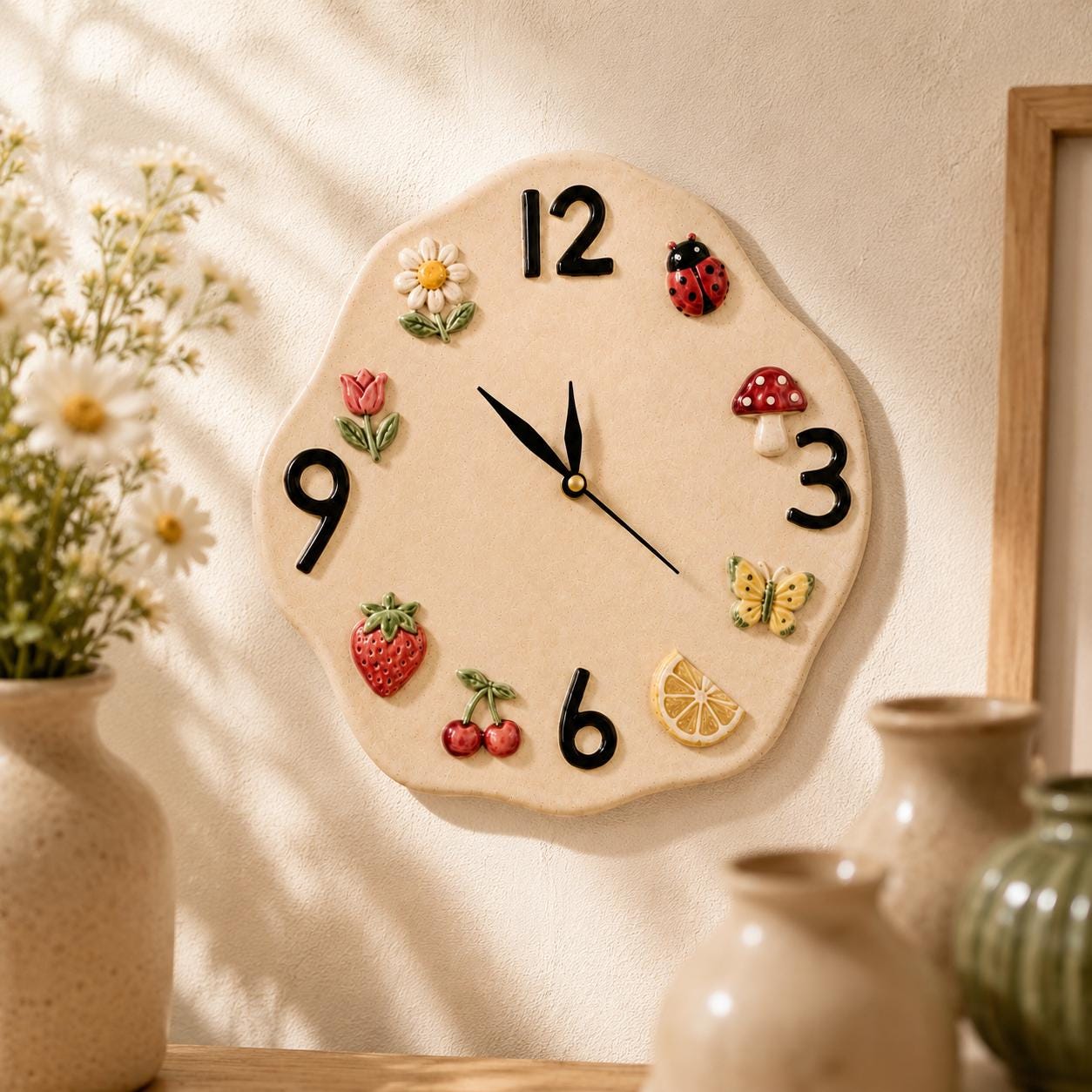 Fruit wall clock - Etsy 日本