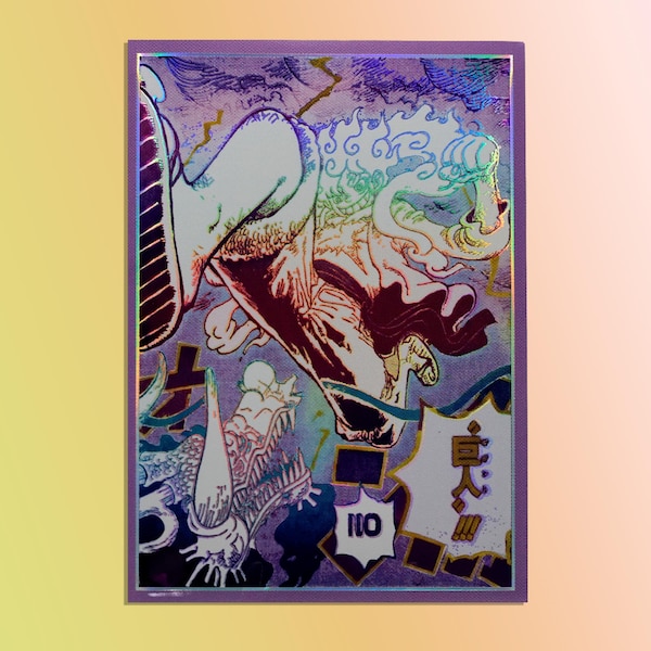 One Piece Card Game Sleeves: Gum Gum Giant, Holographic, 50 Count
