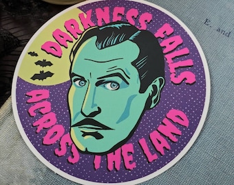 Vincent Price / Darkness Falls Across the Land Retro Sticker