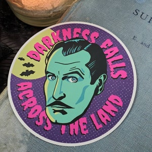 Vincent Price / Darkness Falls Across the Land Retro Sticker