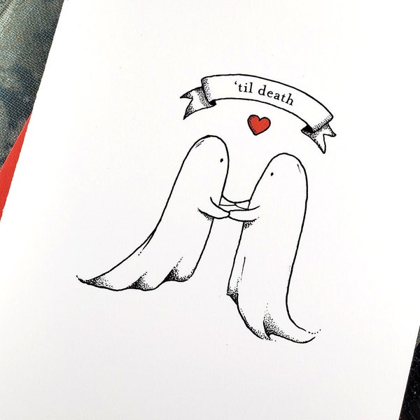 Til Death / Soul Mates Ghost Wedding Card