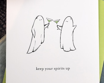Keep Your Spirits Up Ghost Toast Card