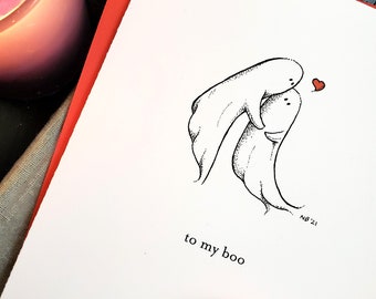 Ghost / Love  / To My Boo / Valentine / Anniversary Card