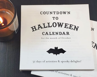 Countdown to Halloween / October Page-a-Day Tear-Off Magnetic Activity Calendar