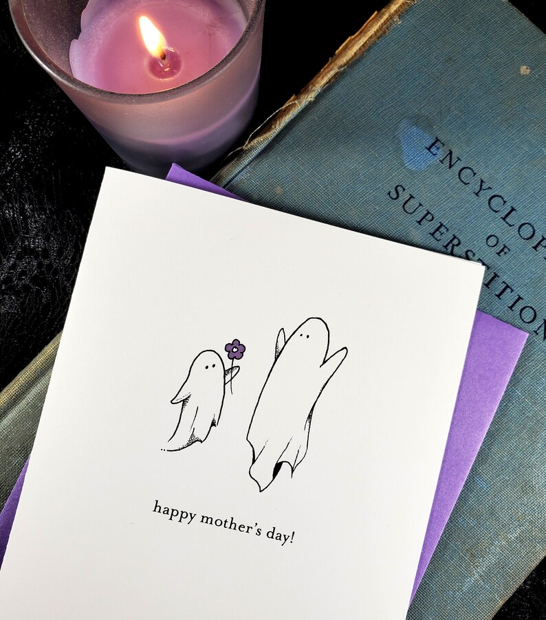 Mother's Day Ghost Mom & Kid Card image 1