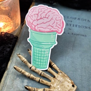 Brain Ice Cream Cone / Brain Freeze Sticker image 3