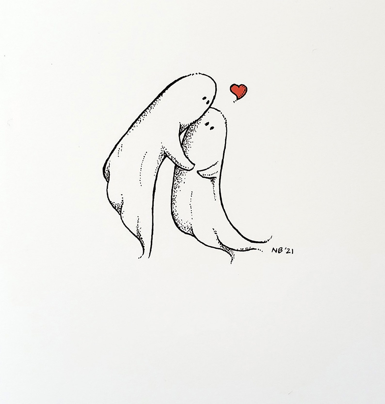 Ghost / Love / Valentine / Anniversary / Card no text on Etsy Italia