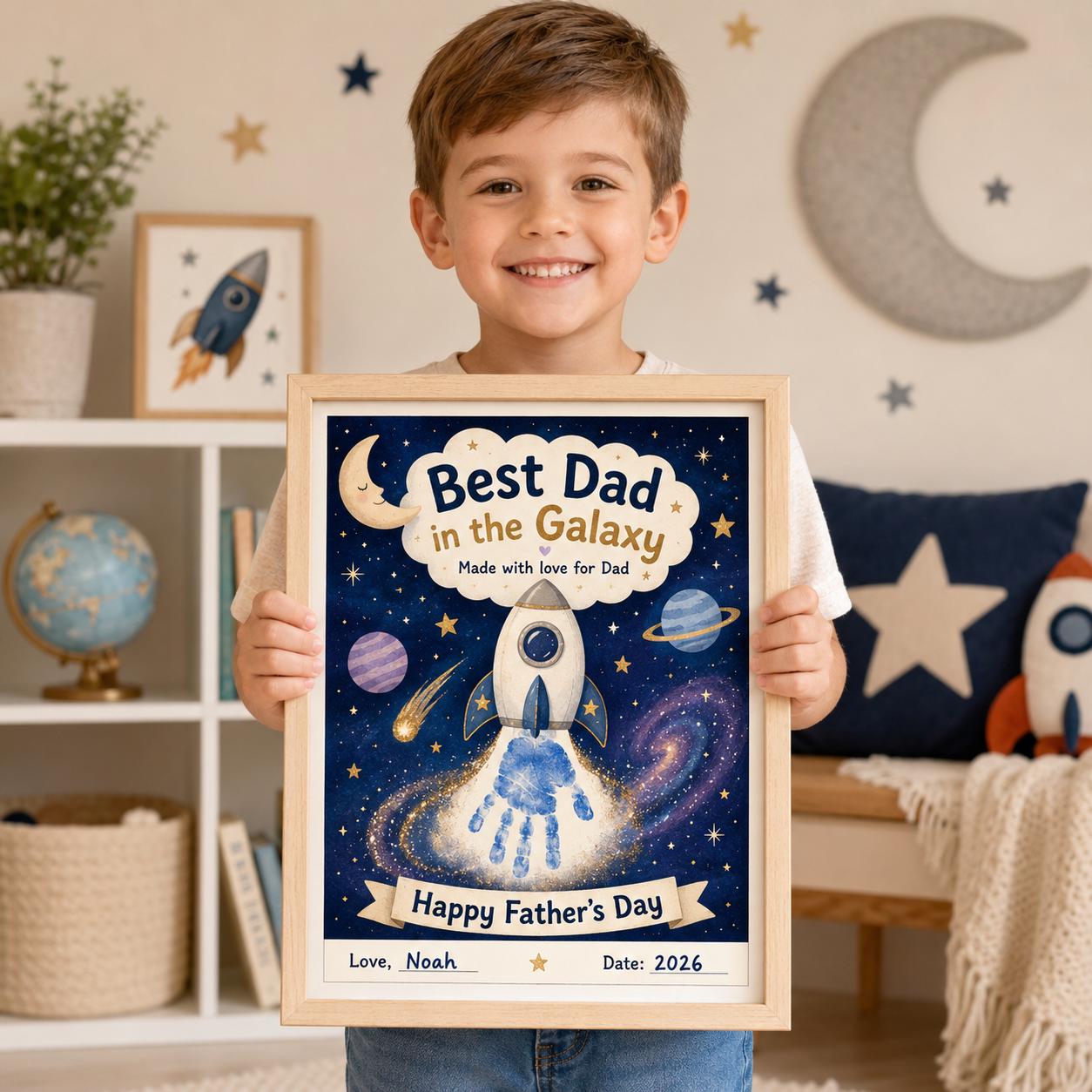 32 Blast Off Into Creativity: Fun Space Crafts for Kids 28 Best Dad in the Galaxy Handprint Craft, Space Father's Day Printable…