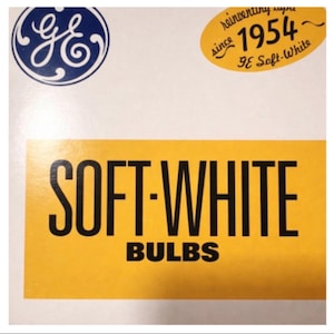 Set van 4 GE 60 watt gloeilamp zacht wit A19 vintage gloeilampen NOS
