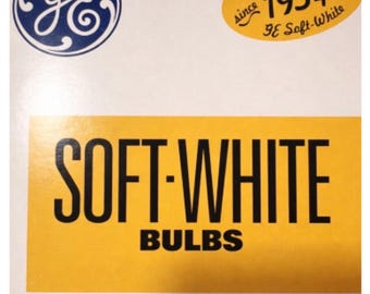 4-Pack GE 60 watt Incandescent Soft White A19 light bulbs Vintage NOS