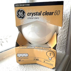 GE 60W G25 Globe Light Bulb 1 Pack, Soft White, incandescent Medium Base