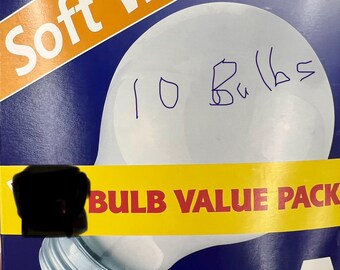 Sunbeam/Meijer 60 Watt Soft White A19 Incandescent Bulbs, (10 Pack) NOS
