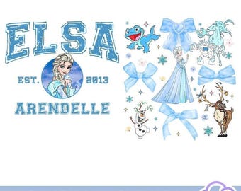 Disneyland Elsa Frozen PNG, Princesa Elsa Disneyland Png, Elsa Reina Png, Disneyland Coquette Bow Png, Regalo de grupo de princesas, Descarga digital