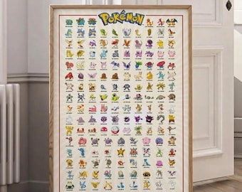 ポケモン 151 ポケモン図鑑カントー 額入りプリント - ポケモン ギフト