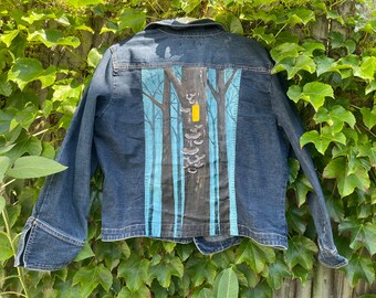 Ice Age Trail Jean Jacket - Hand Painted