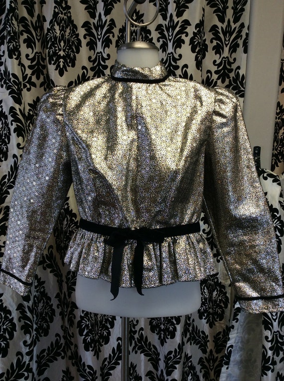 70's/80's Metallic Costume Blouse
