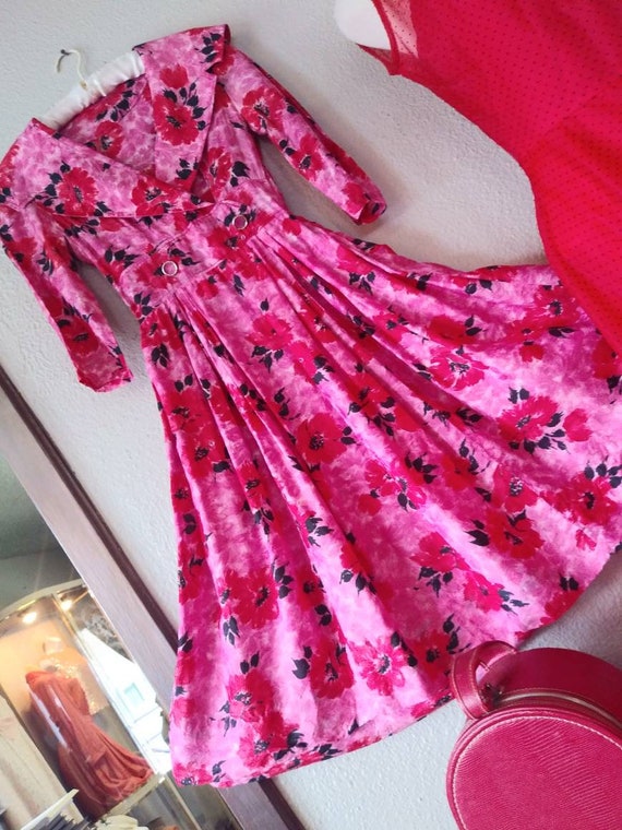 Stunning 50s Silk Party Dress