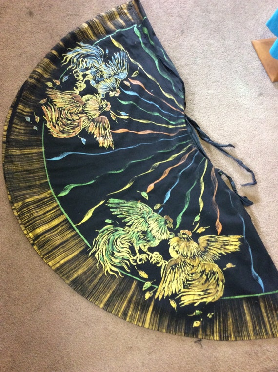 Handpainted 50's Circle Wrap Skirt