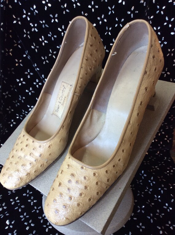 60's Ostrich Leather Heels