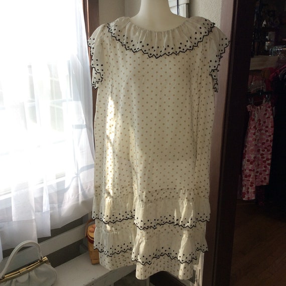 1920's Polka Dot Cotton Day Dress-large