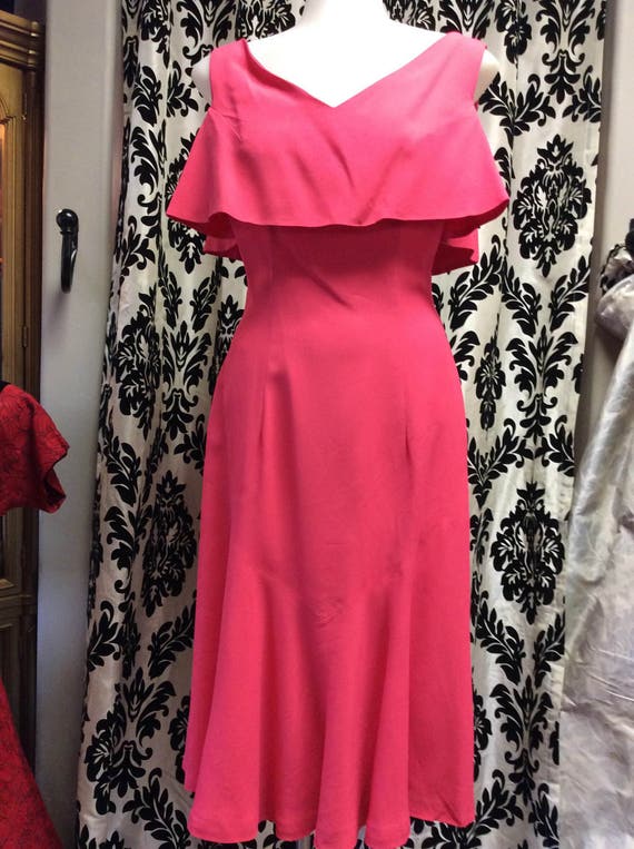 60's Watermelon Pink Sleeveless Sundress