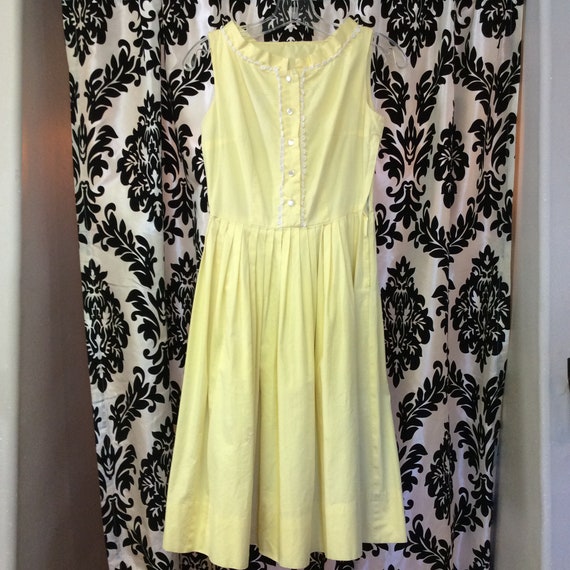 1950's Daffodil Shirt Dress- Cotton