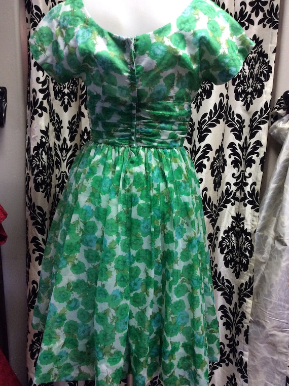 Graceful Green and Blue Marigold Dress - image 2